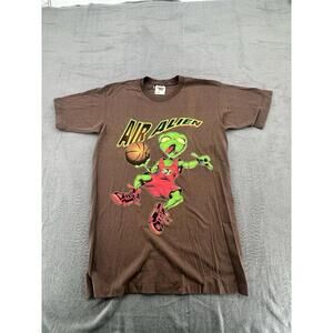 Vintage 90s Air Alien Basketball Tee Size M Space Jam Shirt Dunk